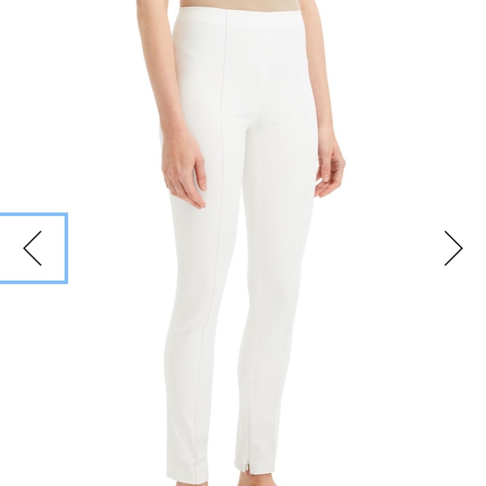 Theory Skinny Seamed Stretch Cotton Leggings